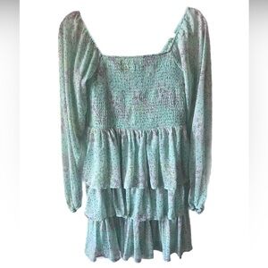 Feminine Romantic Pastel Tierred Flowy Floral Dress